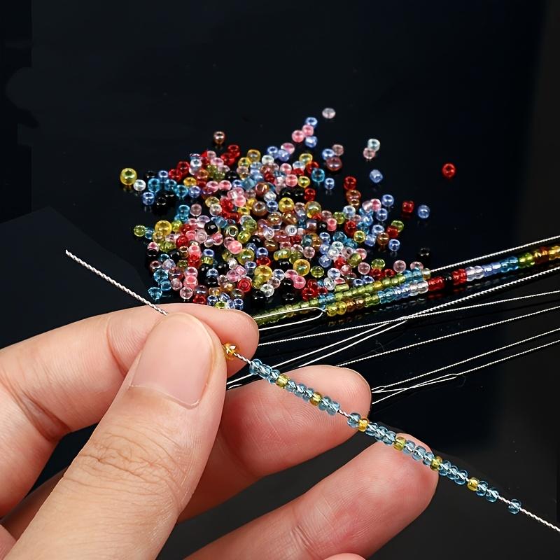 7Pc Super Fine Soft Steel Wire Long Twist Beading Needles for Threading Small Beads Jewelry Bracelets and Accessories