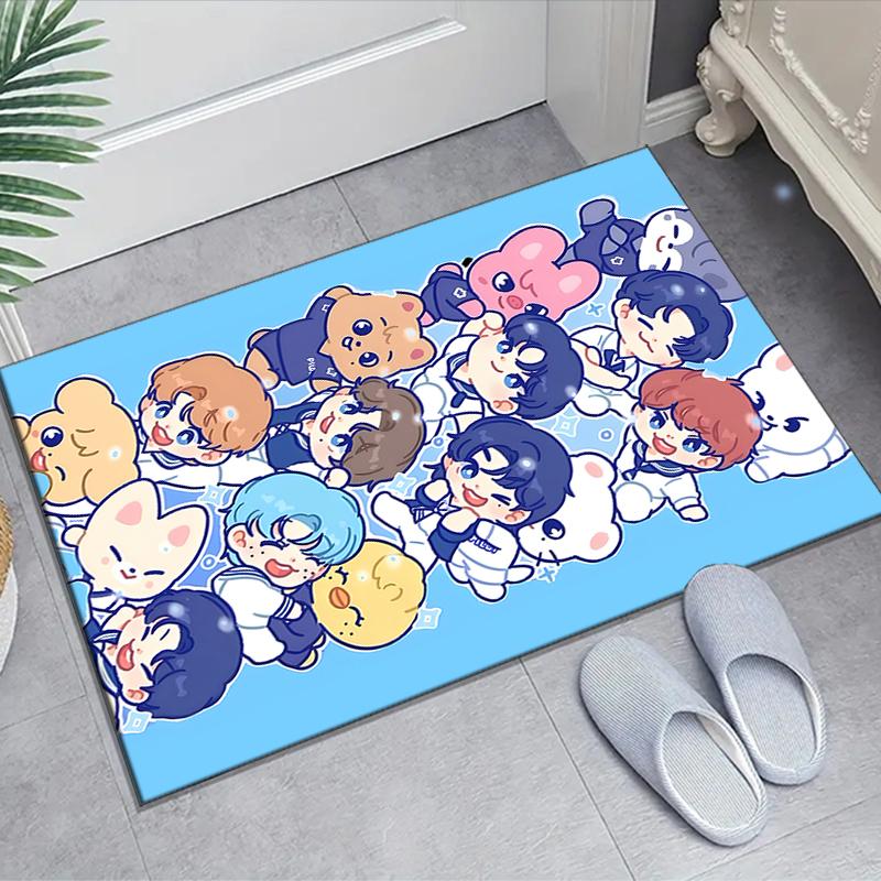 1pc Kpop Team3 Design Area Rug - Non-Slip, Soft & Cozy Floor Mat for Living Room, Bedroom, Office - Indoor/Outdoor Decorative Carpet