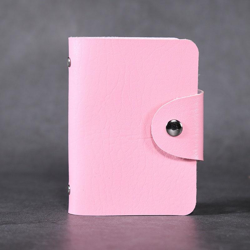 Hasp Leather 24 Slots Bits Business Card Bag Card Case Men Women ID Holders Bank Credit Card Organizer Bags Passport Card Wallet