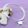 925 Sterling Silver Stylish and Simple Three-ring Star Bracelet Birthday Party Anniversary Gift Daily Wear