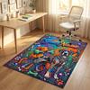 Dog Theme Crystal Velvet Rug Personalized Custom Name Text Soft Floor Mat Home Decor