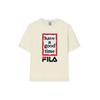 Fila X Have A Good Time Collaboration Large Logo Round Neck Short Sleeve T-Shirt Unisex Tops Cheese-White F11U229103F-IV