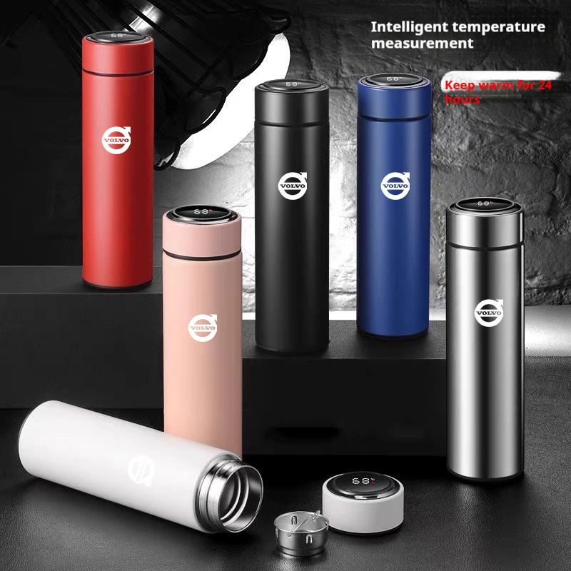 For Volvo XC40 XC60 XC70 XC90 C30 C70 S40 S60 S80 S90 V40 V50 V60 V70 Car Vacuum Cup Thermos Mug Temperature Display Coffee Cup NA6