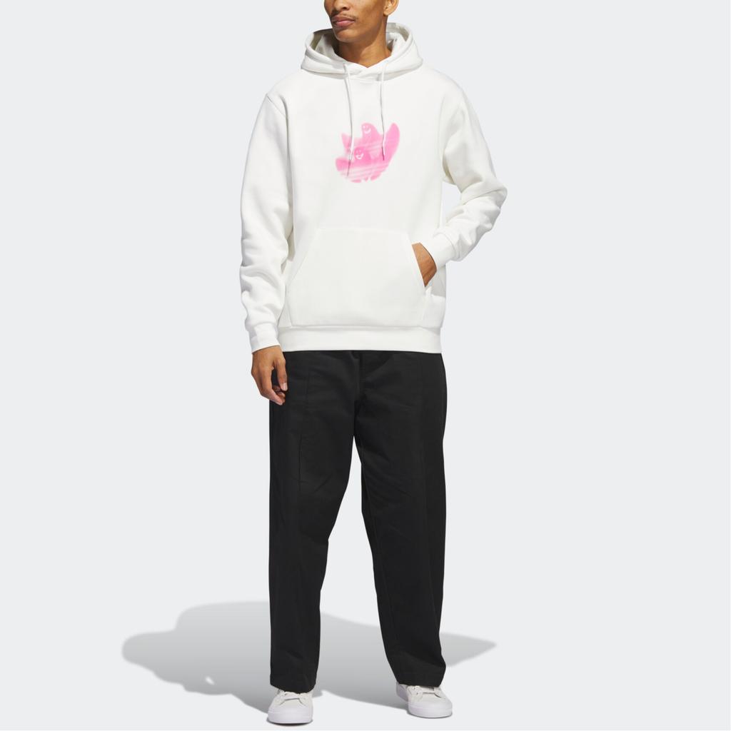 Adidas Sweatshirts Men's White Crew Neck Moderate Regular HS3052