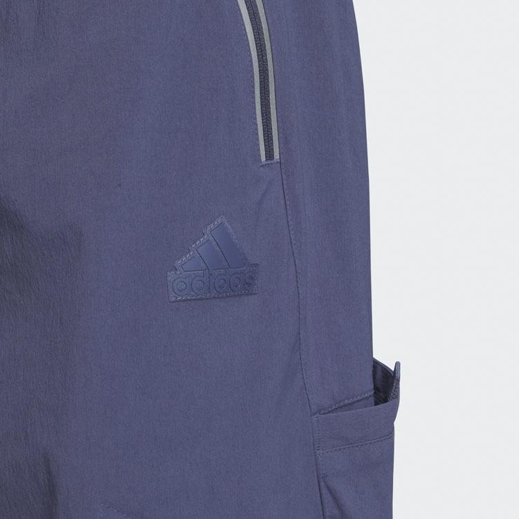adidas Штаны Fustl, однотонные, свободные, трикотажные, спортивные, мужские, серо-синие IY8030