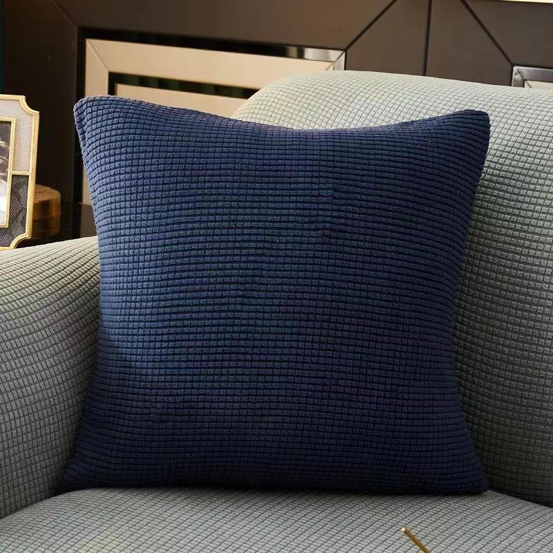 Solid Color Living Room Waffle Honeycomb Square Pillow Cushion Cover Cushion Cover Simple Sofa Pillow Cushion Cushion Cover