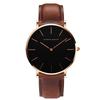 Hannah Martin Watch Stylish Classic Simple Watch Business Japanese Quartz Genuine Leather Band Watch for Women Black Women's Women's
