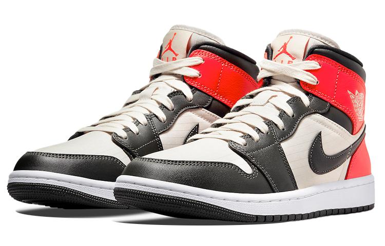 Jordan 1 Mid Newsprint Light Orewood Brown Women's DQ6078-100
