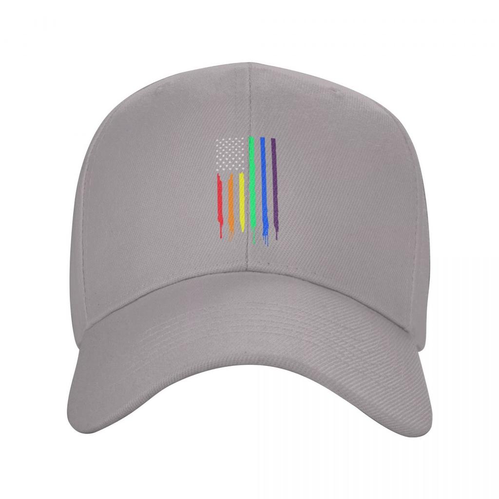 Rainbow American Flag Gay Pride Baseball Cap Sports Unisex Women's Adjustable LGBT Lesbian Dad Hat Summer Hats Snapback Caps