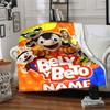 Bely And Beto Puppets With A Woman In Colorful Background Cozy Personalized Blanket Customize Your Name Warmthful Decor Versatile For Sofa Couch
