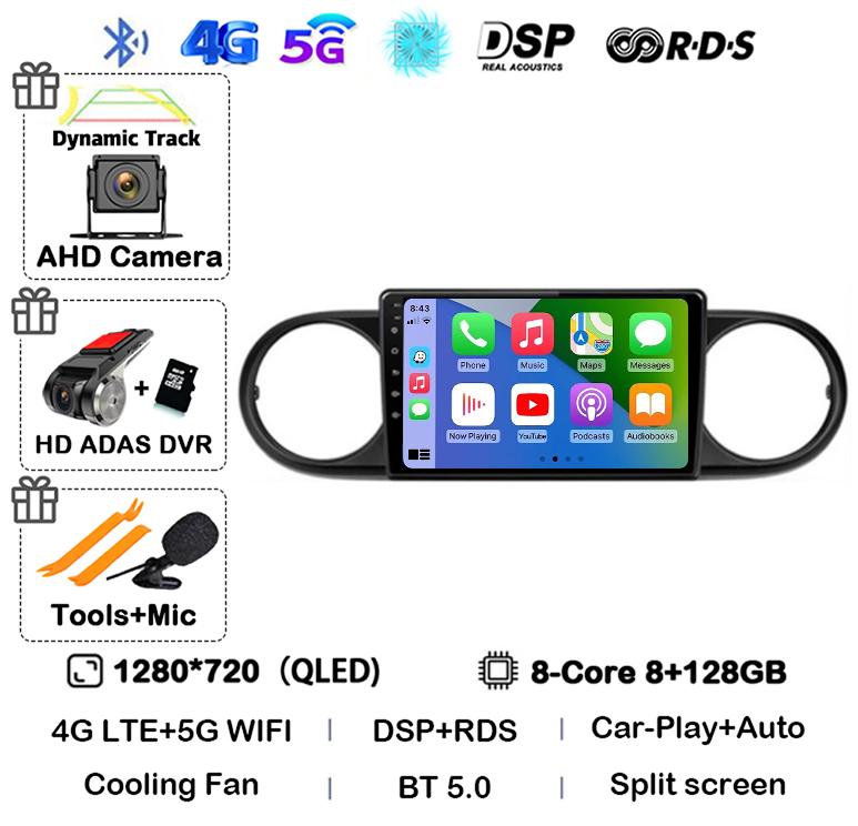 Android 14 Carplay Auto Для Toyota Corolla Rumion Tacoma Автомагнитола Мультимедиа Навигация GPS BT Видеоплеер Стерео Авторадио 4G