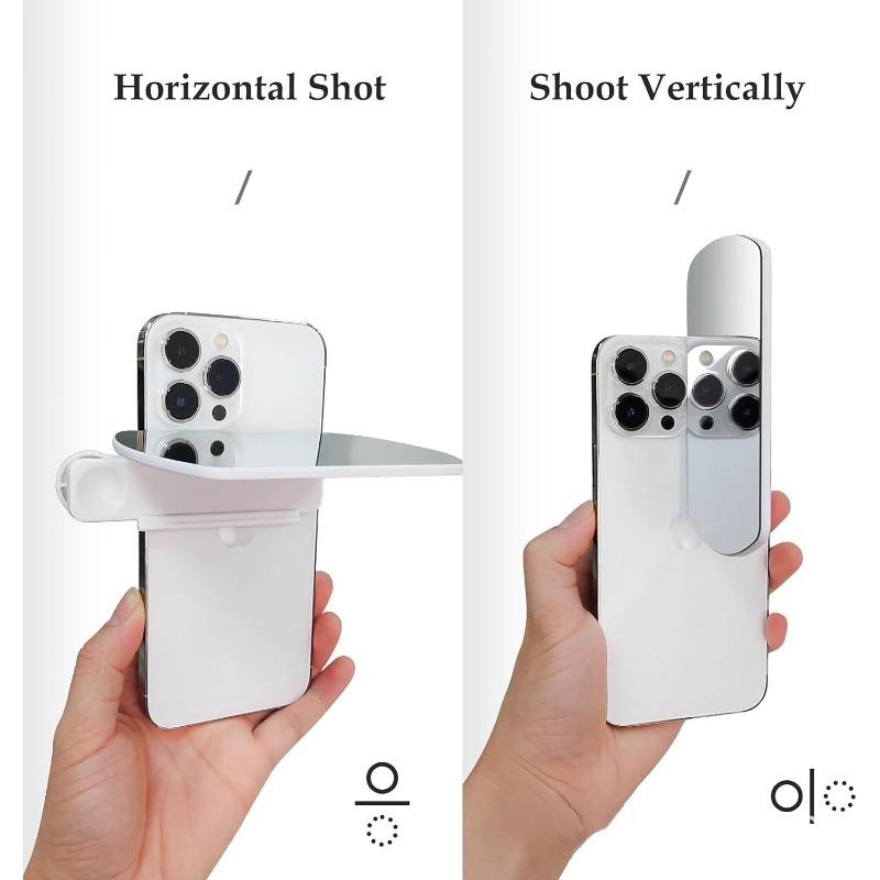 Зеркальное отражение для iPhone, Набор зажимов с зеркальным отражением для камеры смартфона, Зеркала из HD-стекла для телефона для использования задней камеры, Портативный
