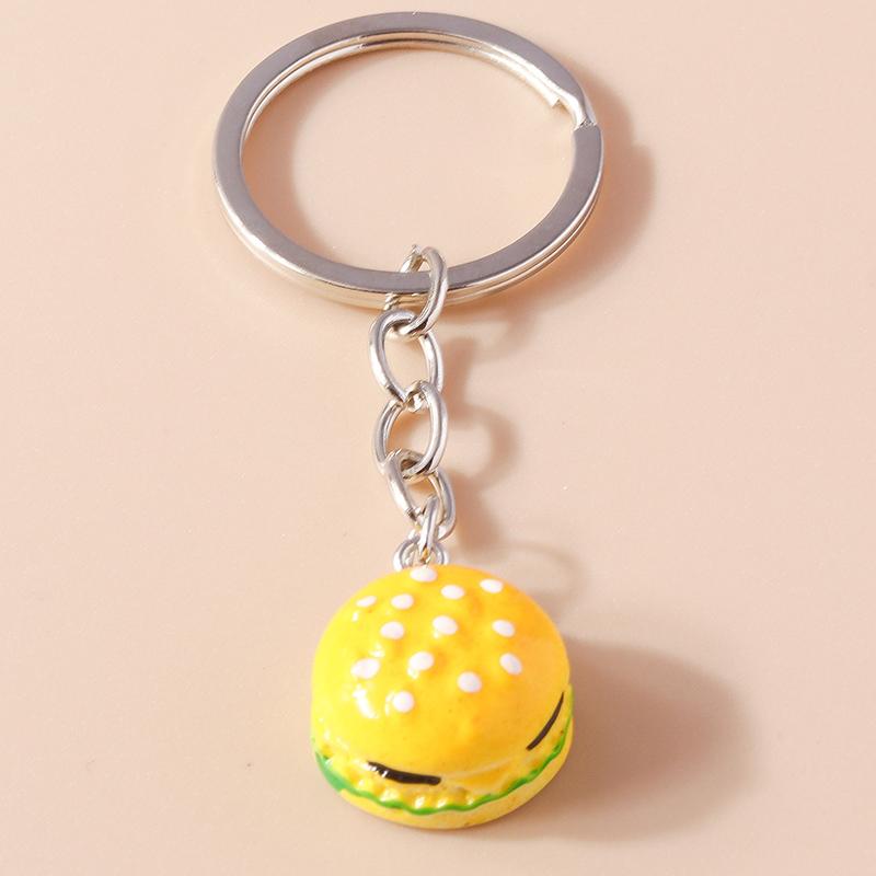 Cute Resin Simulation Food Keychain Cookies Chocolate Key Ring for Car Key Holder Handbag Pendant DIY Jewelry Gifts