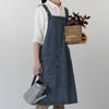 Elegant Ladies Denim Apron Oil-Proof Waiter Extended Aprons Kitchen Cooking Apron  Restaurant Use