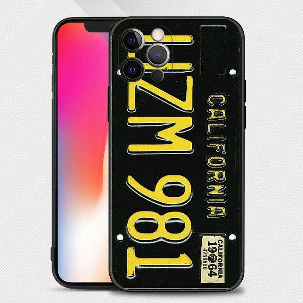Ретро забавный номерной знак автомобиля чехол для Apple iPhone 15 14 13 12 11 Pro Mini XS Max XR X 7 8 Shell Capa