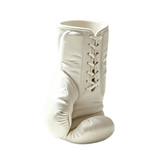 3D Printed Boxing Glove Pen Holder, Matte Desk Organizer with Stable Base, Hollow Large Capacity Slot for Pens Stationery, Creative Sports Decor Gift