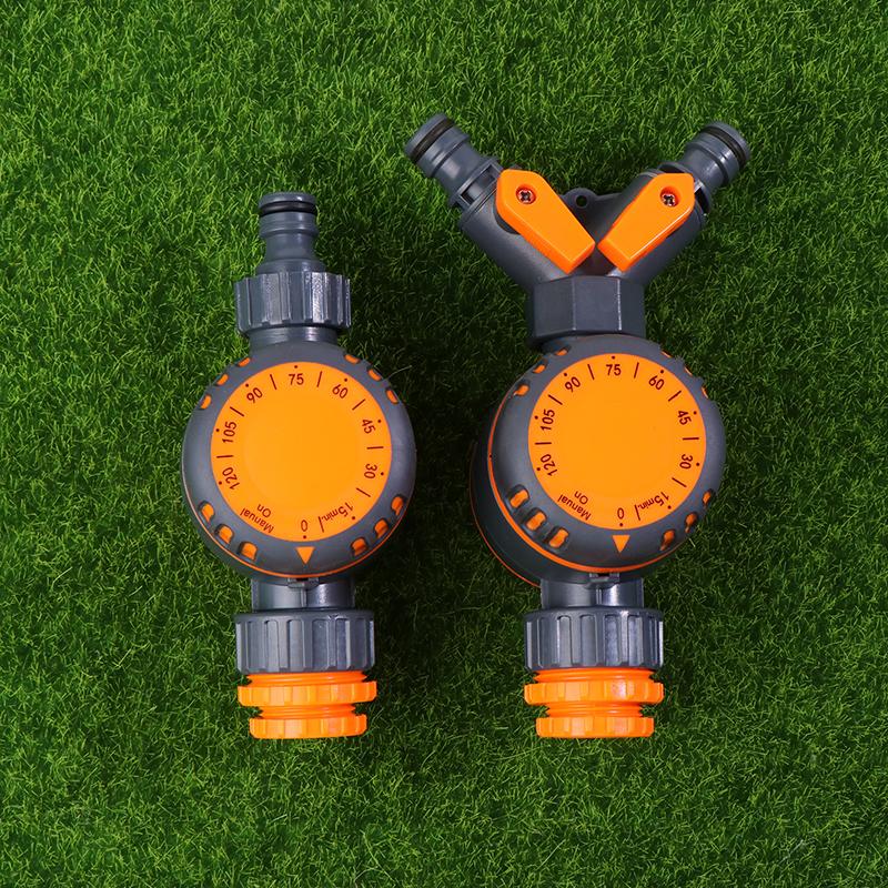 Садовый автоматический полив контроллер орошения 1-2Way интеллектуальный механический таймер подачи воды для уличных растений шланг капельный разбрызгиватель