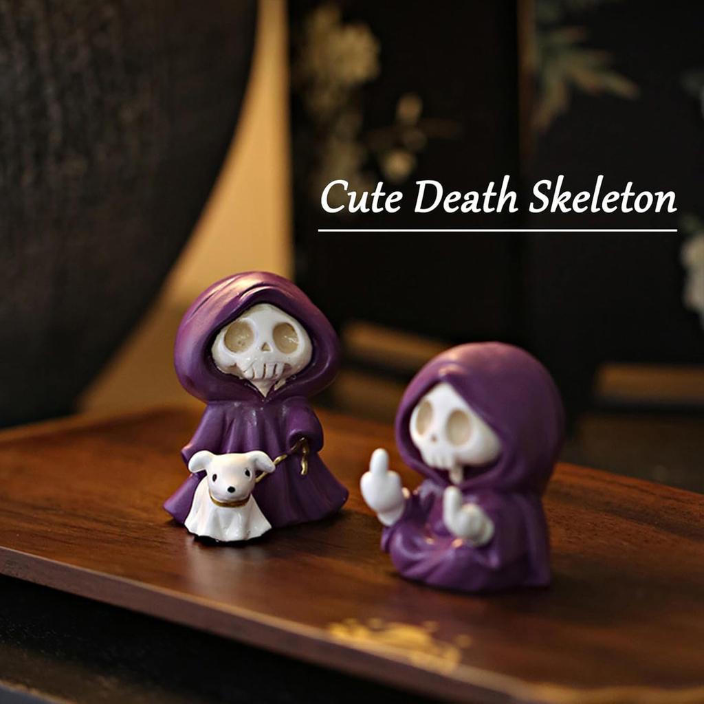 Halloween Skeleton Decorations Creative Ghost Ornaments for Spooky Party Home Office Scary Scene Setup 4PCS