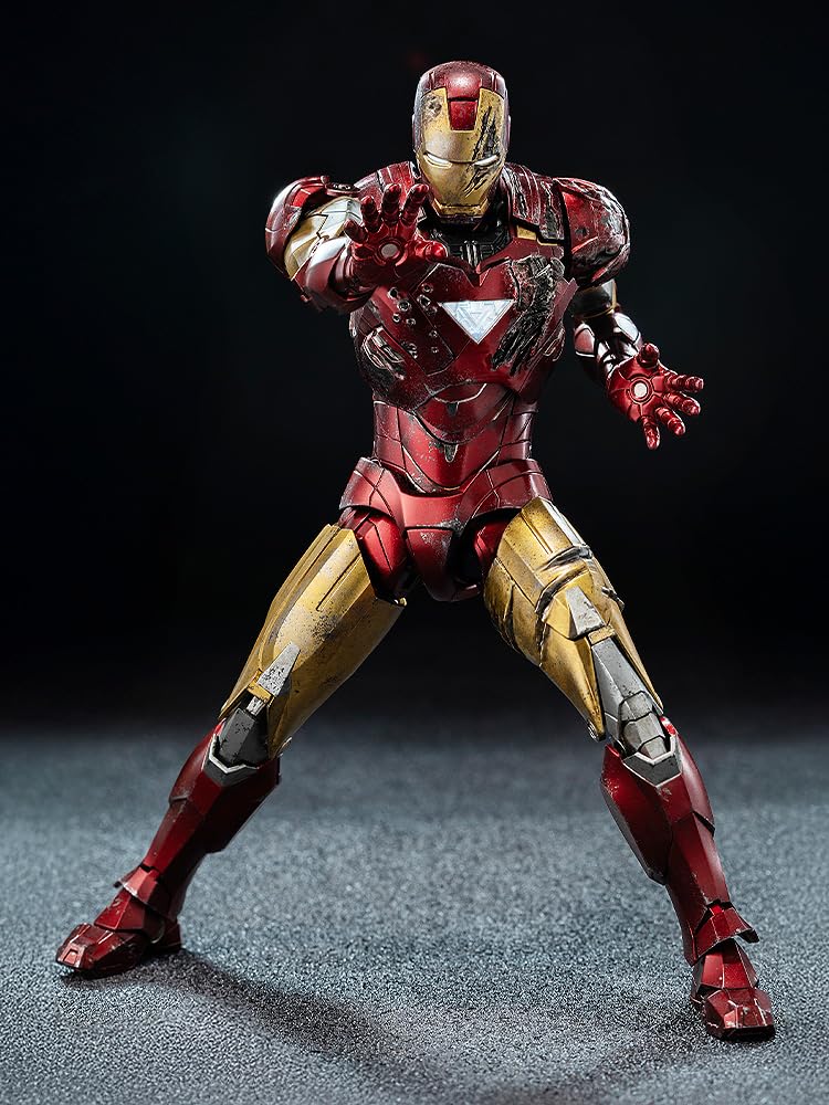 Threezero Marvel Studios' Сага Бесконечности DLX Железный Человек Марк 6 [Поврежденный в бою] масштаб 1/12 ABS