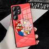 Game Super Mario Phone Case For Samsung S26 S25 Plus S20 S20 Plus S22 Ultra S23 FE S21 Plus S21 Ultra Glass Cover