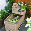 Древний метод смоляной пруд для рыбы: Напольный уличный водный элемент для благоустройства двора.