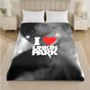 Linkin Park Print Flannel Blanket Cozy Lightweight Plush Throw Blanket For Bed Sofa Household Use