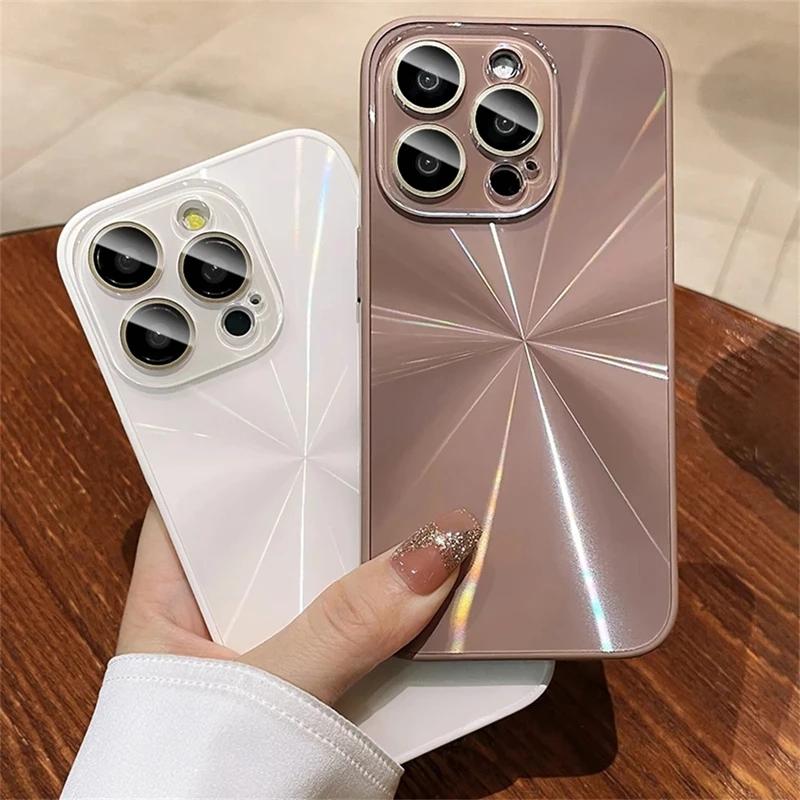 Luxury Laser Pattern Phone Case For iPhone 16 13 12 18PRO 17Pro Max Shockproof Bumper Cases Cover