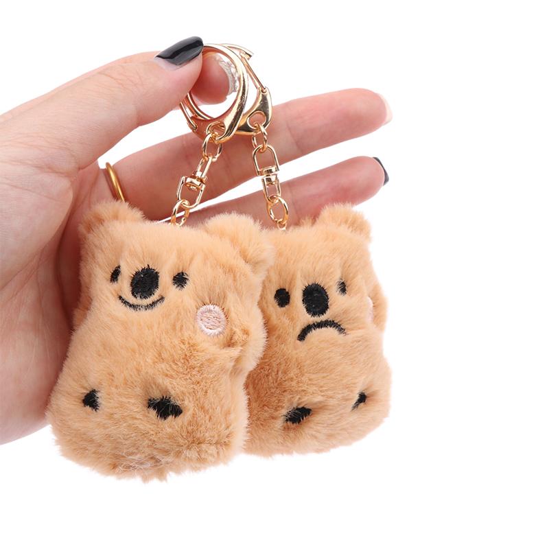 Писк, улыбающийся или плачущий медвежонок, брелок, плюшевый кулон, милый кулон для девочек, чехол для мобильного телефона, женская сумка, кулон, подарок