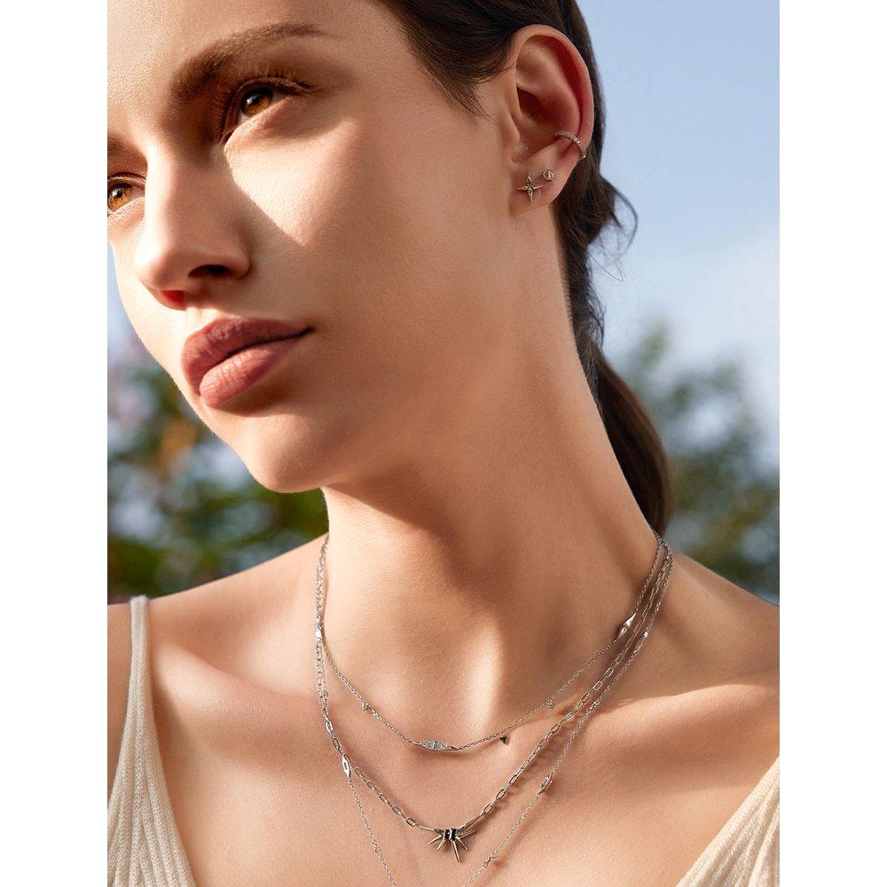 Cross 925 Silver Stud Earrings E053-02H