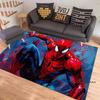 3D-Printed Cartoon Spider-Man Rug — Ideal for Home Decor (Bedroom, Living Room, etc.); Fluffy Square Carpet, Soft Area Rug, and