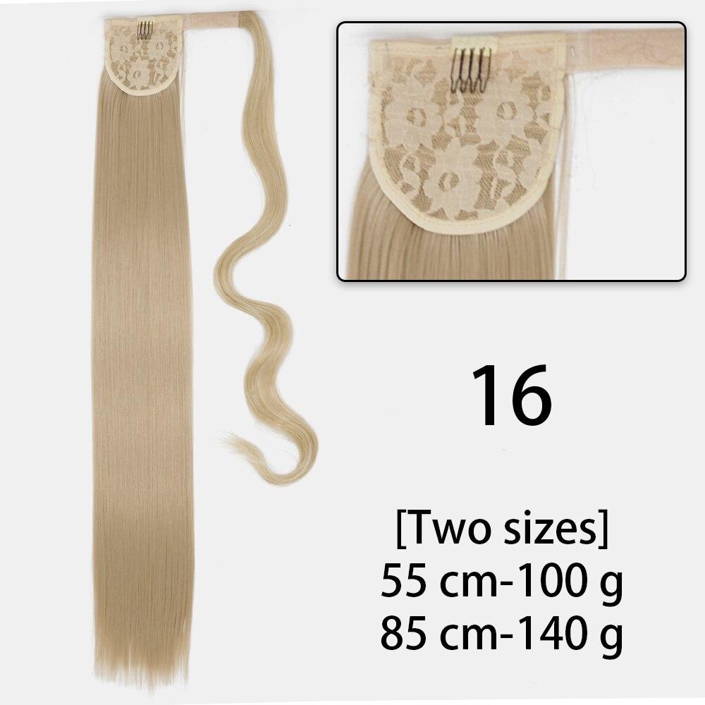 LISI HAIR Длинная прямая волнистая синтетическая шиньон с конским хвостом. Женская повседневная одежда - дополнительные волосы 85 см с конским хвостом.