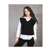Women's Black Color V-neck Sweater