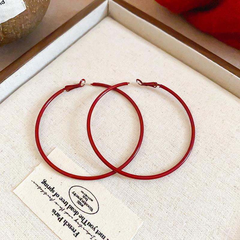 Серьги Ancola «Серебряная Игла» с Красным Сердцем – Модные, Роскошные и Элегантные для Осени/Зимы 2025
