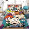 Милый Забавный Мультяшный Комплект Пододеяльника R-Rugrats Домашний Стиль Постельное Белье Мягкий Стирка Хлопок Постель Студенческое Общежитие Подарок
