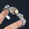 Memorial Day Deal Sterling Silver Septarian Gemstone Wife Flower Bangle Jewelry