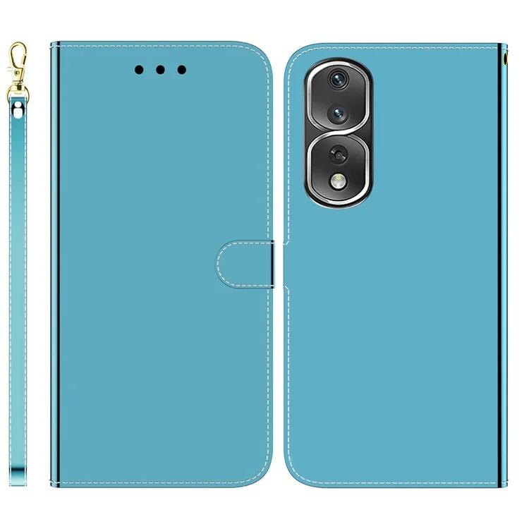 For Honor 80 Pro 5G Flip Phone Wallet Case Stand Mirror-like Surface Full Protection PU Leather Phone Cover