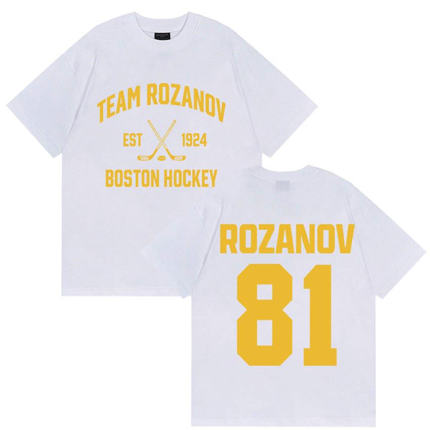 2026 New Heated Rivalry Ilya Rozanov 81 T Shirts Boston Hockey Harajuku Vintage Tshirt Man Women Cotton Short Sleeve Tees