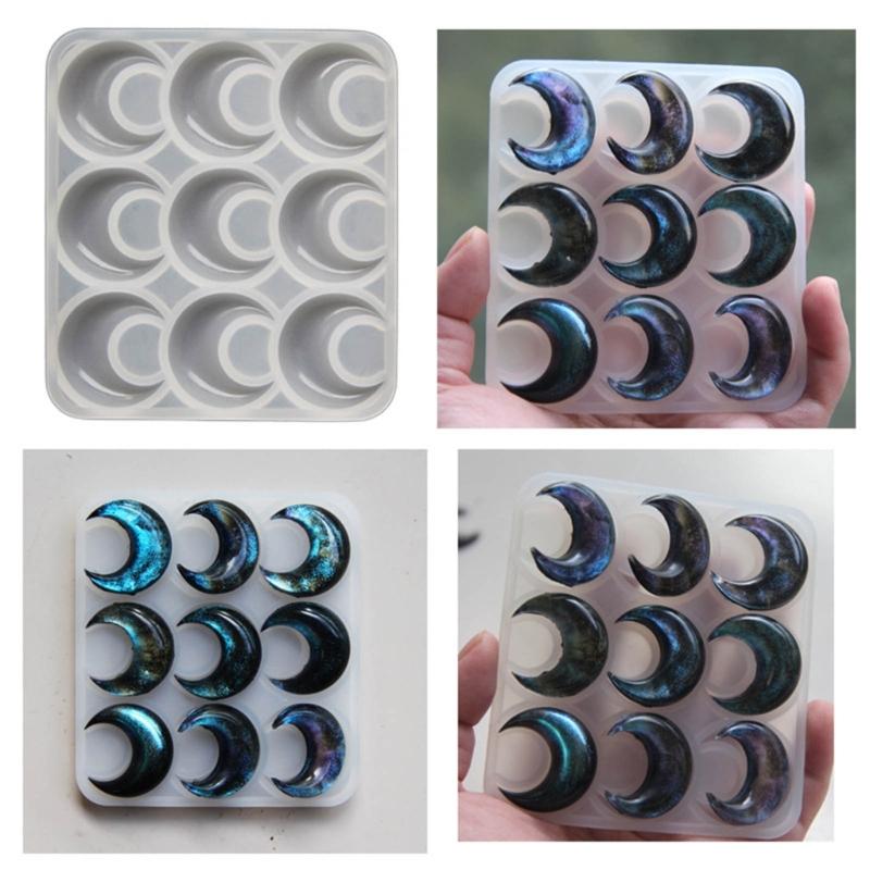 Силиконовая форма для кулона «Луна и полумесяц» Уникальные формы для изготовления ювелирных изделий из хрустальной смолы для энтузиастов