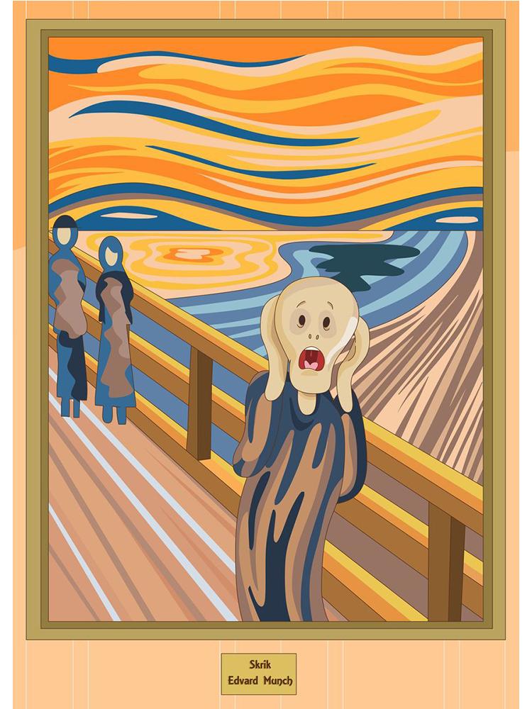 Милая известная картина, мультяшный художественный постер и принты, холст, картины, настенное искусство для гостиной, украшение дома