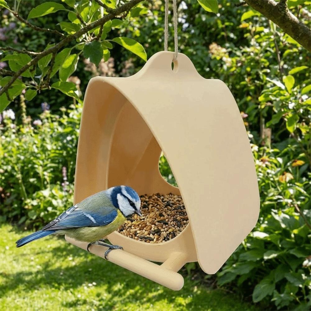 3D Printing Hanging Bird Feeder Windproof Rain-Resistant Bird Feeding Station Large Capacity Plastic Bird House Balcony
