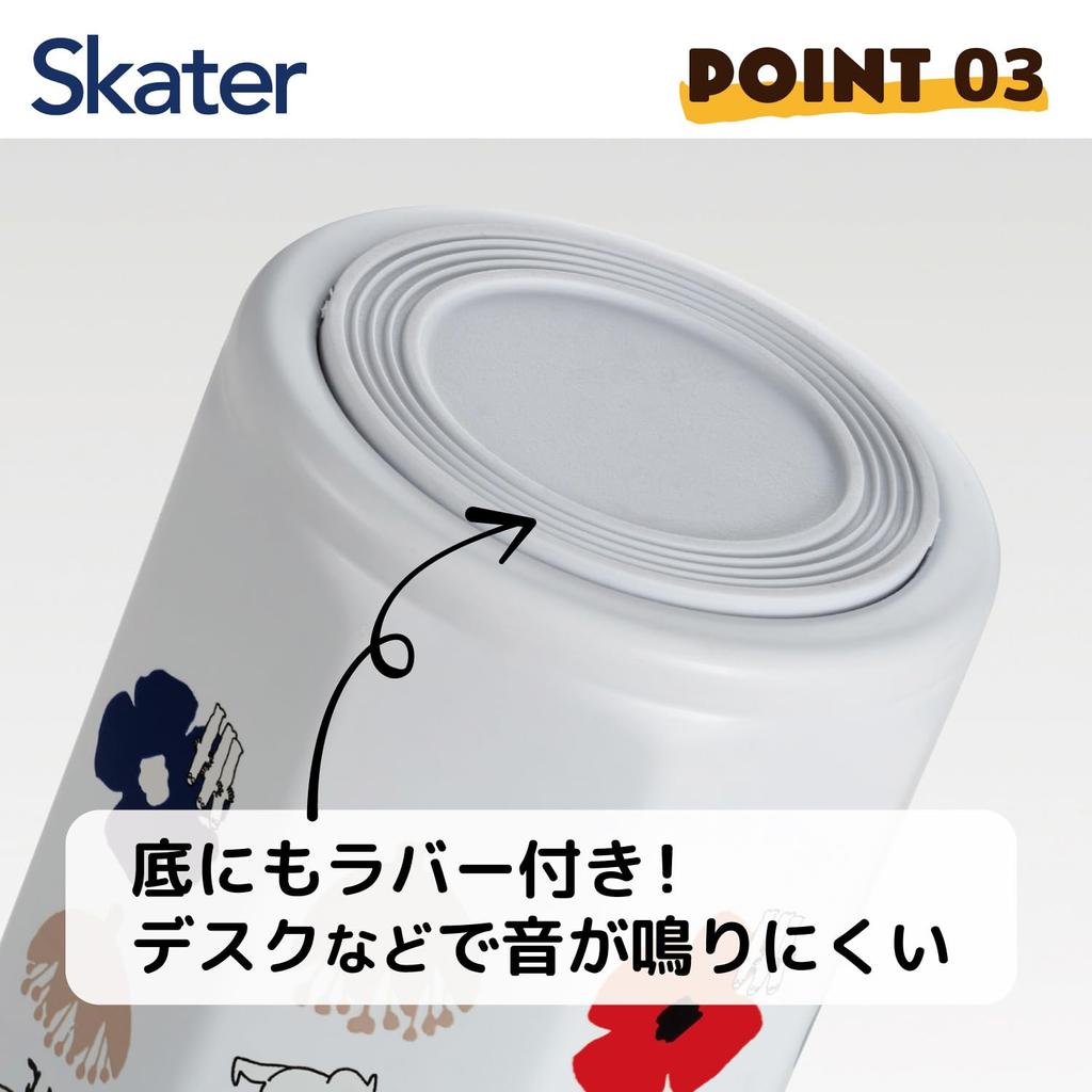 Кружка-бутылка из нержавеющей стали Skater 500 мл, удобная для удержания, восьмиугольная бутылка для воды Rilakkuma Basic STO5, термо/холодная