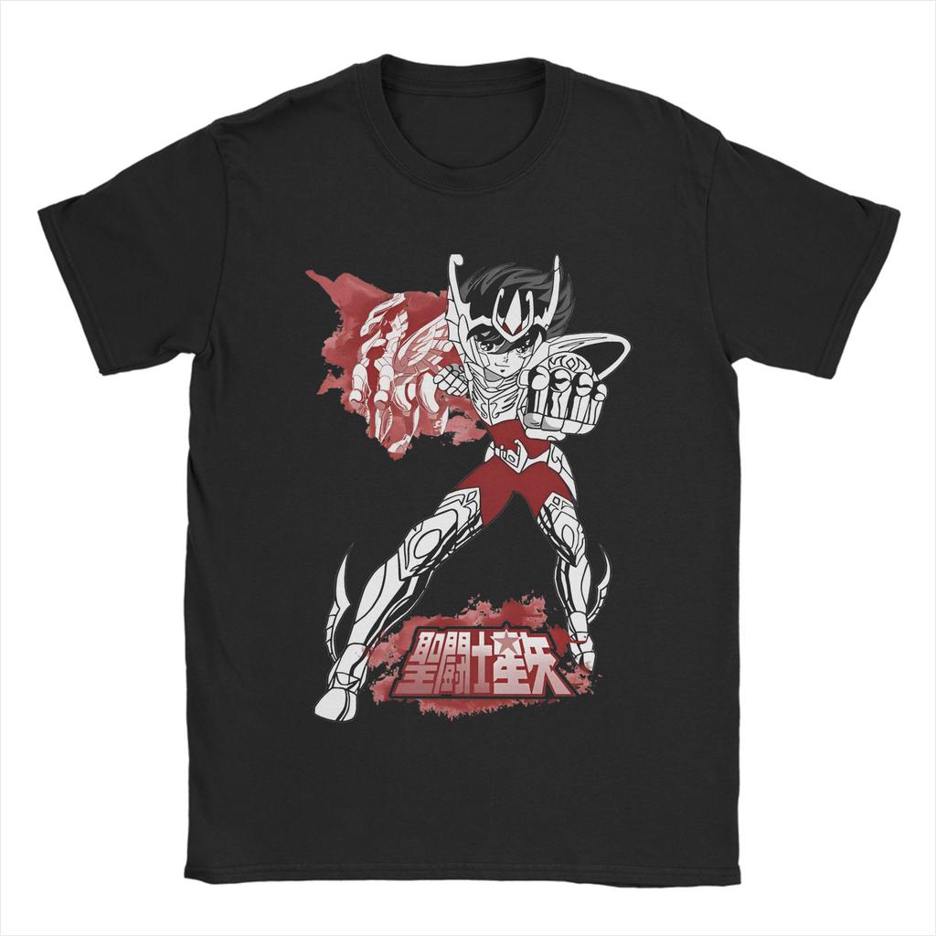 Unisex Unisexs Knights Of The Zodiac T Shirt Anime 100 Cotton Clothes Cool Short Sleeve Crewneck Tees Plus Size Tshirts