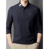 Autumn Long-Sleeved Polo Shirt Men's Cotton Lapel Business Fashion and Leisure Middle-Aged Suit T-shirt