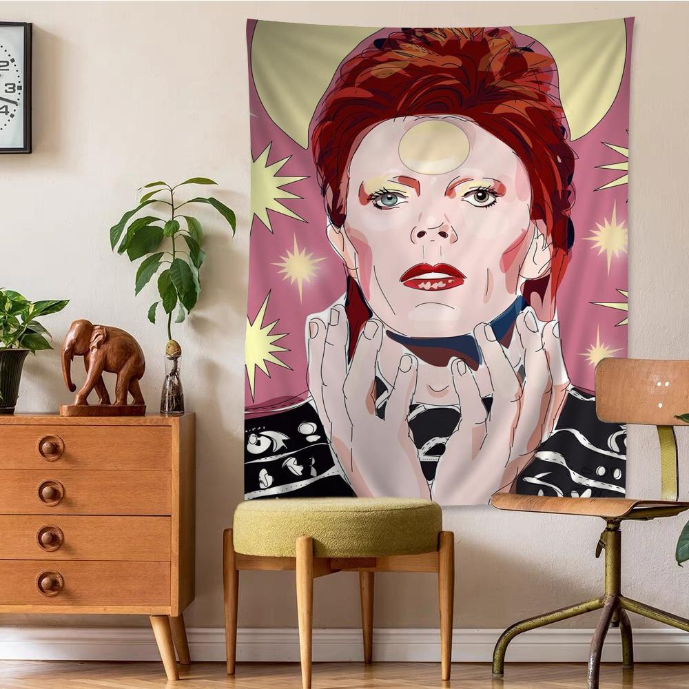 British Rock Singer David BBowie Tapestry Anime Tapestry Hanging Tarot Hippie Wall Rugs Dorm Wall Hanging Sheets