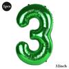 32Inch Multicolor Number 3 Balloon Large Number Balloons 0-9 Boys Girls Birthday Decoration Women Men Party Anniversary Supplies 5