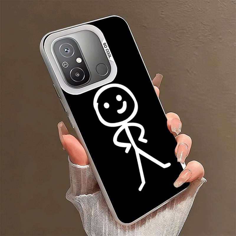 Смешной Стикмен Мэтчмен Мягкий Чехол для Телефона для Xiaomi Redmi 15C 15 14C 13C 12C Poco X5 X6 X7 Pro X3 F8 F7 Ultra M8 13 12 Задняя Крышка