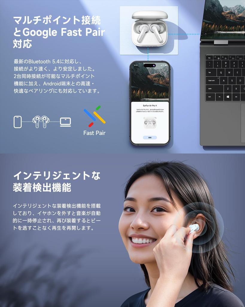 EarFun Air Pro 4 Wireless Earphones White