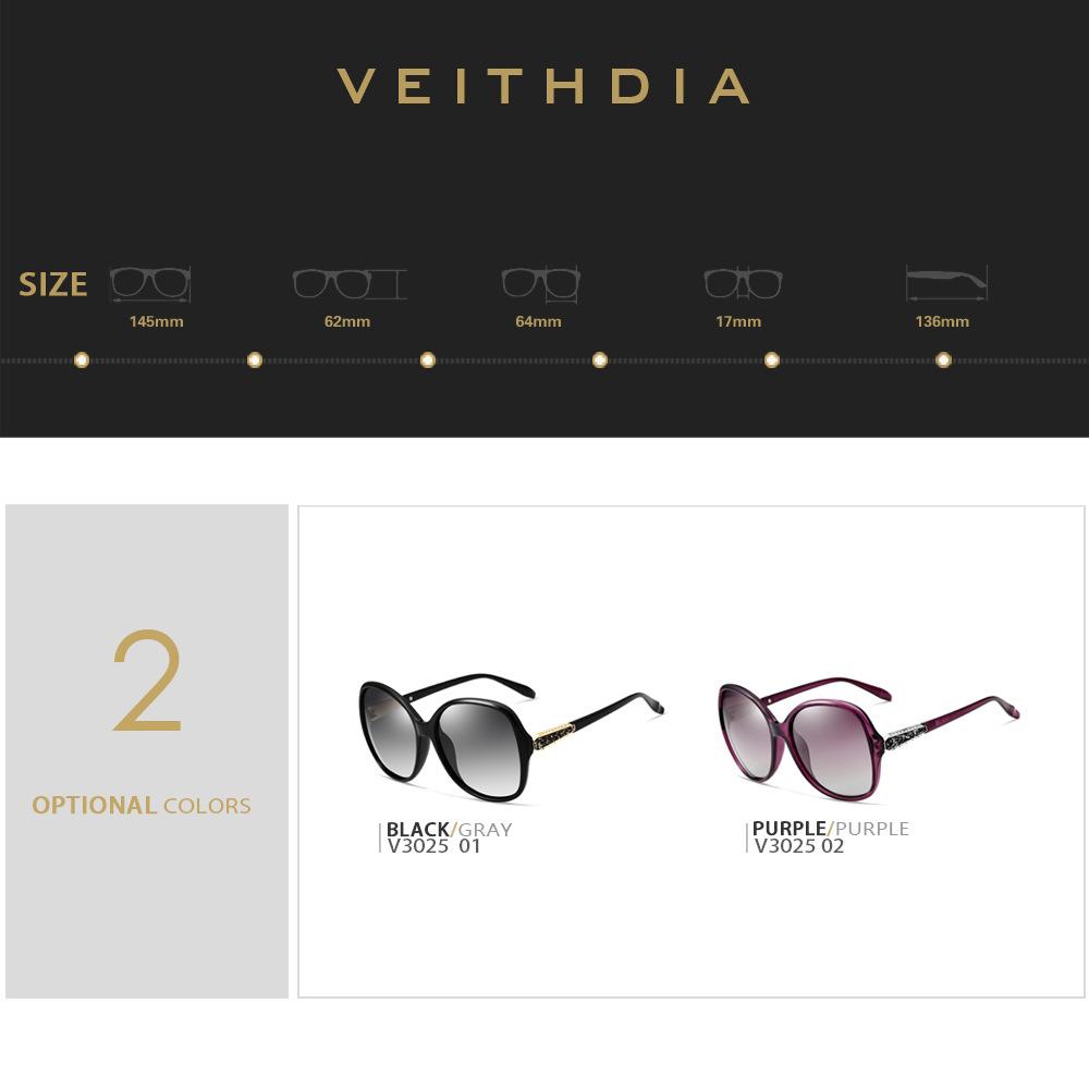 Women's diamond-studded polarized round-frame sunglasses, TR90 material, shade 30