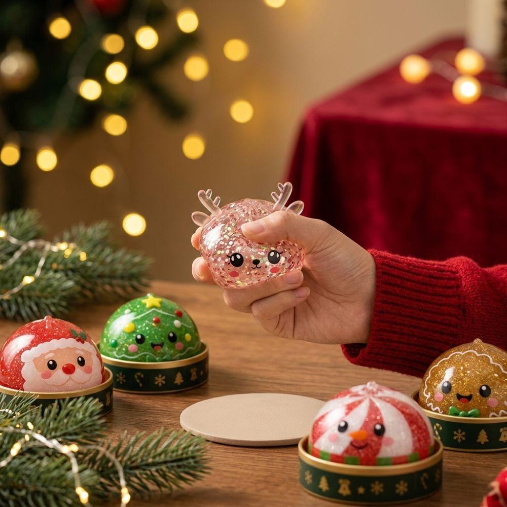 Slow Rise Christmas Stress Squeeze Toy Soft Texture Santa Squishy Stress Toy Merry Christmas