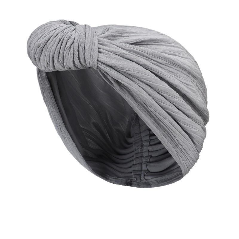 Silver Wire Cow Horn Toe Cap Autumn Winter Knot Fashion Headscarf Hat Women's Hats